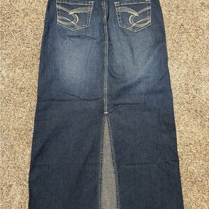 Maurices Long Denim Skirt (size 3/4)